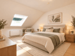 Schlafzimmer - Neu renoviert & modernisiert – stilvolle 2-Zimmer-Dachgeschosswohnung mit Balkon
