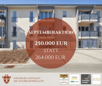SEPTEMBERAKTION I 250.000 EUR statt 264.000 EUR für eine wunderschöne Garten Erdgeschosswohnung!, 84140 Gangkofen, Erdgeschosswohnung