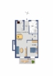 Grundriss - Neubau-Erstbezug: Moderne 2-Zimmer-Wohnung mit Balkon