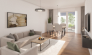 Wohn-Essbereich - Moderne & neue Mietwohnung mit Loggia | WHG 29 - Haus B