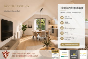 Ihre Kapitalanlage in Bestlage Landshuts – KfW 40 QNG Investment im Beethoven25, 84034 Landshut, Dachgeschosswohnung
