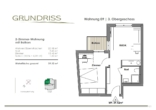 Grundriss - Modern wohnen in Landshut: Vollmöblierte 2-Zimmer-Wohnung mit Balkon