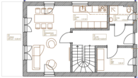 Grundrissskizze EG - KfW 40 - Neubau - Einfamilienhaus
