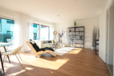 Wohnzimmer (Musterhaus) - DHH "Tanne" Stilvolles Wohnen im KfW 40- Standard mit Fördervorteil