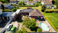 Luftbild - !! Bungalow mit Keller & schönem Garten inkl. Pool zum entspannen !!