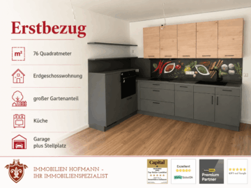 Ihr neues Zuhause: Exklusive 3-Zimmer-Neubauwohnung zum Erstbezug mit Gartenanteil, 94437 Mamming, Erdgeschosswohnung