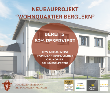 Moderne Neubau-Doppelhaushälfte in Berglern – Wohnen im Grünen nähe München !!, 85459 Berglern, Doppelhaushälfte