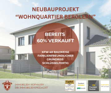 Moderne Neubau-Doppelhaushälfte in Berglern – Wohnen im Grünen nähe München !!, 85459 Berglern, Doppelhaushälfte