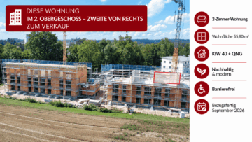!! Tolle 2-Zimmer Wohnung mit Weitblick – KfW-40 QNG-Standard !!!, 94437 Mamming, Etagenwohnung