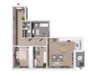 Effiziente & Hochwertige Eigentumswohnung mit Balkon | WHG 22 - Haus C - Grundriss
