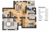 Grundriss - Modernisiertes Wohnglück mit großzügigem Privatgarten – attraktive 3-Zimmer-Wohnung