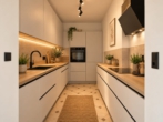Küche visualisiert - Modernisiertes Wohnglück mit großzügigem Privatgarten – attraktive 3-Zimmer-Wohnung