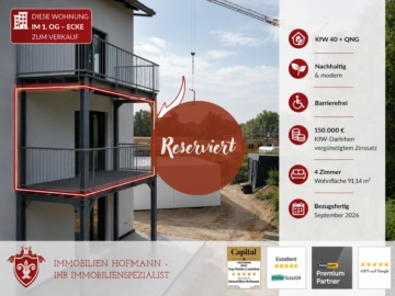 !! Barrierefrei Wohnen auf 91 ㎡ – KfW-40 + QNG – Bezugsfertig September 2026 !!!, 94437 Mamming, Wohnung