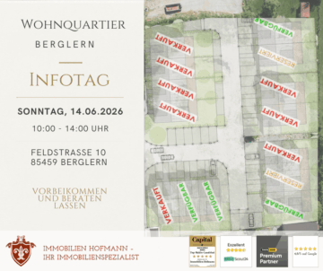 Infotag Sonntag, 14.06. in Berglern – Sichern Sie sich Ihren Traum vom Neubau noch in diesem Jahr!, 85459 Berglern, Reiheneckhaus