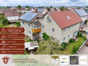 ***Großzügiges Mehrfamilienhaus mit 3 Wohneinheiten, PV- Anlage, Garagen & Werkstatt***, 94431 Pilsting, Mehrfamilienhaus