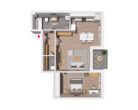 Helle & effiziente Eigentumswohnung mit Balkon | WHG 21 - Haus C - Grundriss