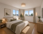 Schlafzimmer visualisiert - Kapitalanlage oder Eigenheim: KfW-40-QNG DHH mit 1,31 % Finanzierungsübernahme & 16.000 € Zuschuss