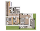 Hochwertige Eigentumswohnung mit Terrasse und Privatgartenanteil | WHG 11 - Haus C - Grundriss